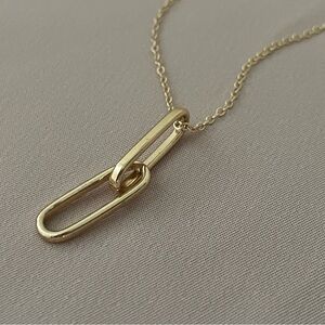 18k gold filled Minimalist infinity chain link necklace